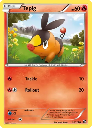 Tepig 15/114 (Cosmos Holo)