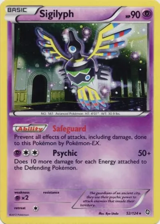 Sigilyph - 52/124 (Cosmos Holo)