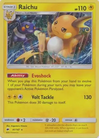 Raichu - 41/147 (Cosmos Holo)