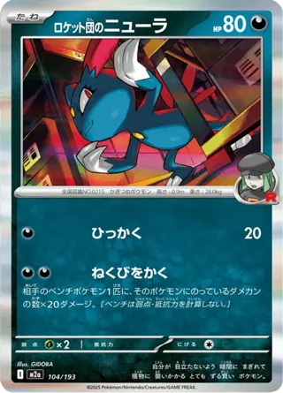 Team Rocket's Sneasel (Team Rocket Pattern)