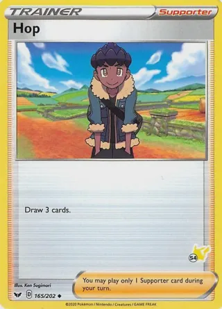 Hop - 165/202 (#54 Pikachu Stamped)