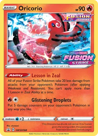 Oricorio - SWSH168 (Prerelease)