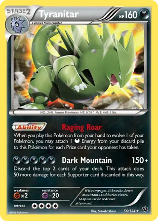 Tyranitar - 56/124 (Cosmos Holo)