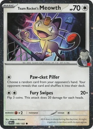 Team Rocket's Meowth (Cosmos Holo)