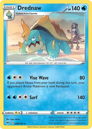 Drednaw - 39/185 (Cracked Ice Holo)