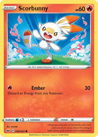 Scorbunny - 030/202 (Cosmos Holo)