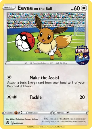 Eevee on the Ball (Pokemon Futsal)