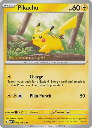 Pikachu - 025/165 (Pokemon Together)