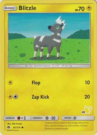 Blitzle - 81/214 (#45 Pikachu Stamped)
