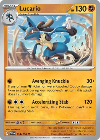 Lucario (Scarlet & Violet Stamp)