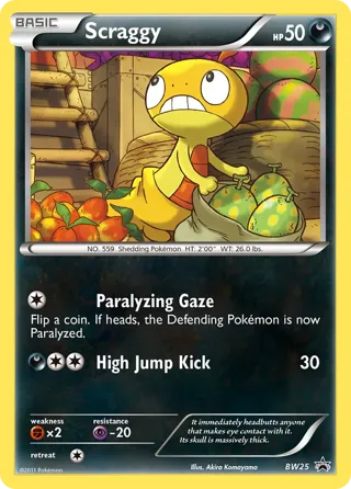 Scraggy - BW25 (Cracked Ice Holo)