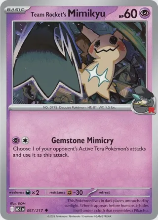 Team Rocket's Mimikyu - 097/217