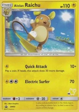 Alolan Raichu (#56 Pikachu Stamped)