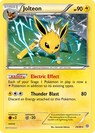 Jolteon - 26/98 (Cosmos Holo)