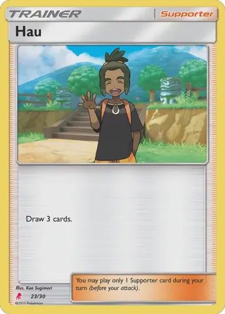 Hau (#23) (Alolan Raichu Half-Deck)
