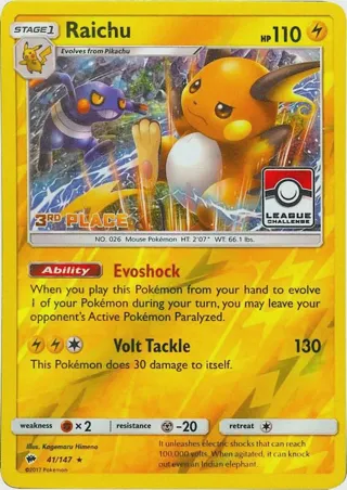 Raichu - 41/147 (League Challenge) [3rd Place]