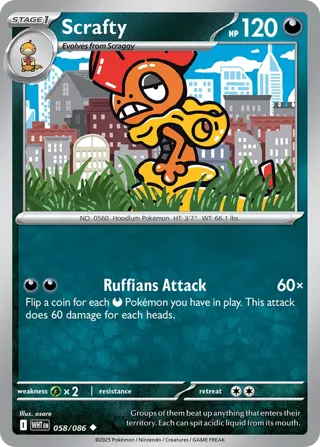 Scrafty (Master Ball Pattern)