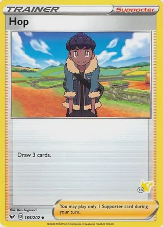 Hop - 165/202 (#13 Pikachu Stamped)