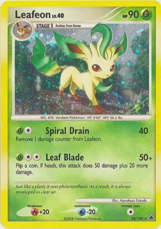 Leafeon - 24/100 (DP Majestic Dawn)
