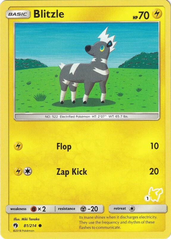 Blitzle - 81/214 (#1 Pikachu Stamped)