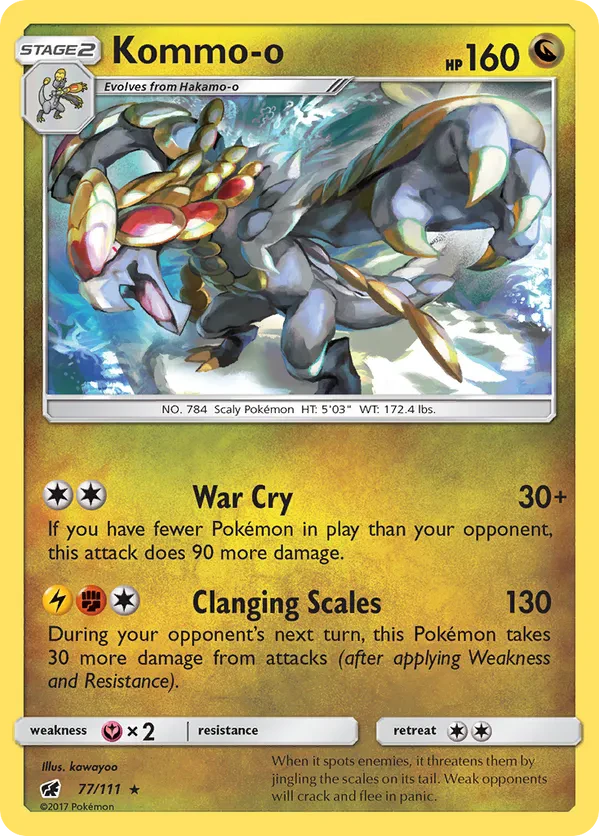 Kommo-o - 77/111 (Cracked Ice Holo)