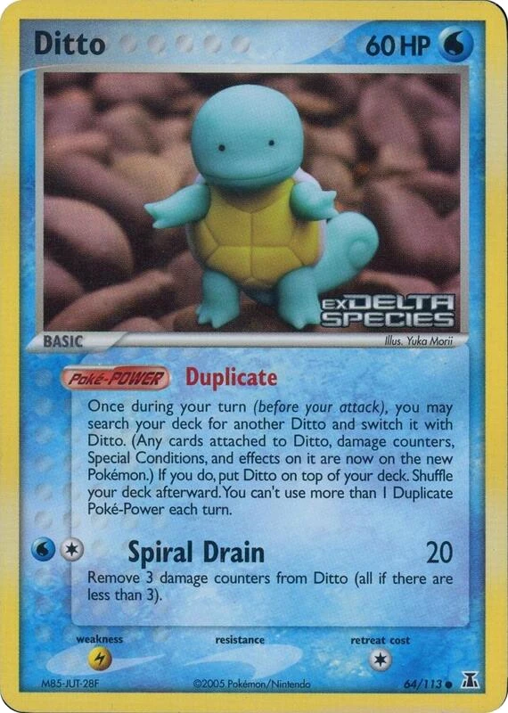 Ditto - 64/113 (Squirtle) (Delta Species Stamped)