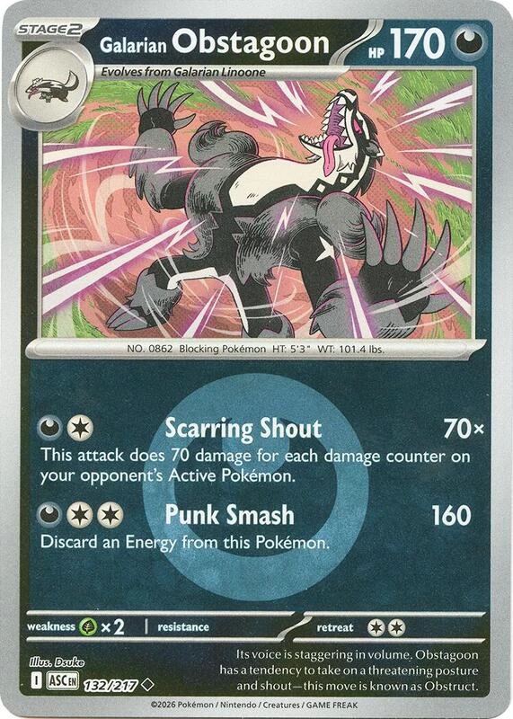 Galarian Obstagoon - 132/217 (Energy Symbol Pattern)