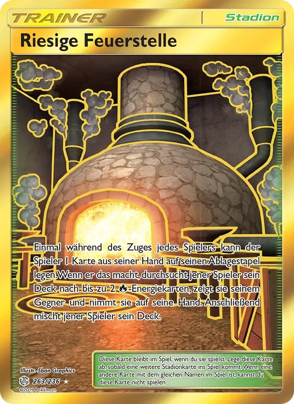 Riesige Feuerstelle