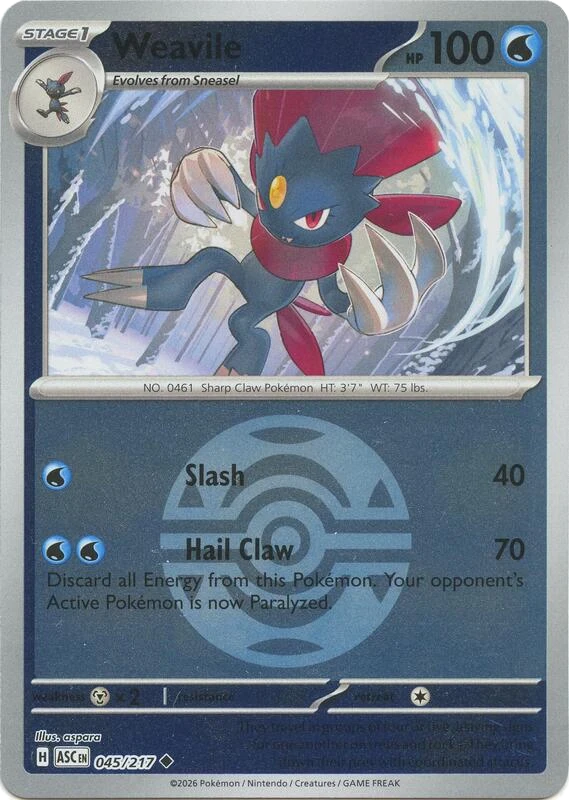 Weavile - 045/217 (Dusk Ball)