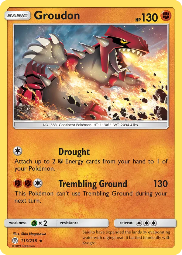 Groudon - 113/236 (Cracked Ice Holo)