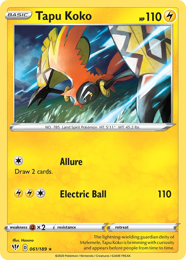 Tapu Koko - 061/189 (Prerelease Kit Exclusive)