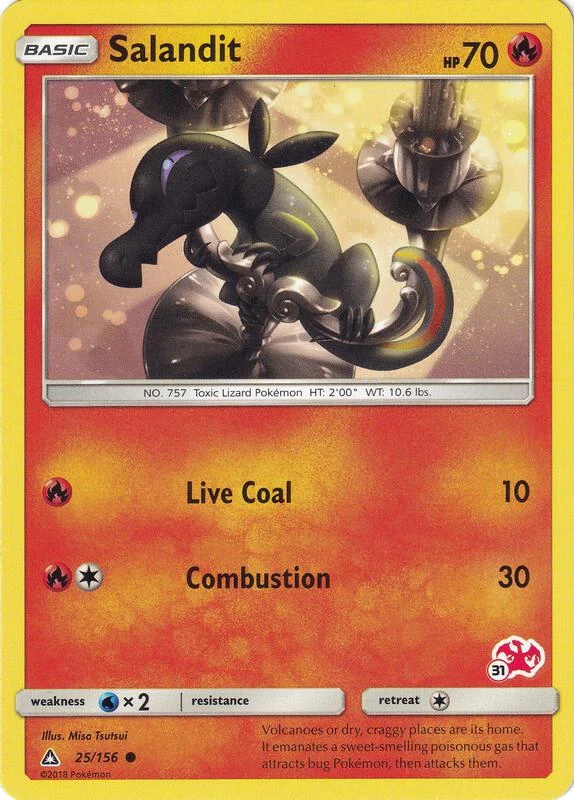 Salandit - 25/156 (#31 Charizard Stamped)