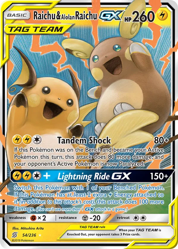 Raichu & Alolan Raichu GX - 2019 (Haruki Miyamoto)