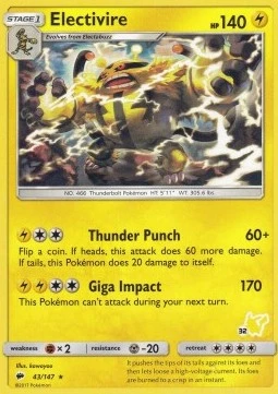 Electivire (#32 Pikachu Stamped)