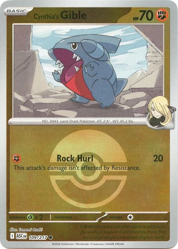 Cynthia's Gible (Poke Ball)