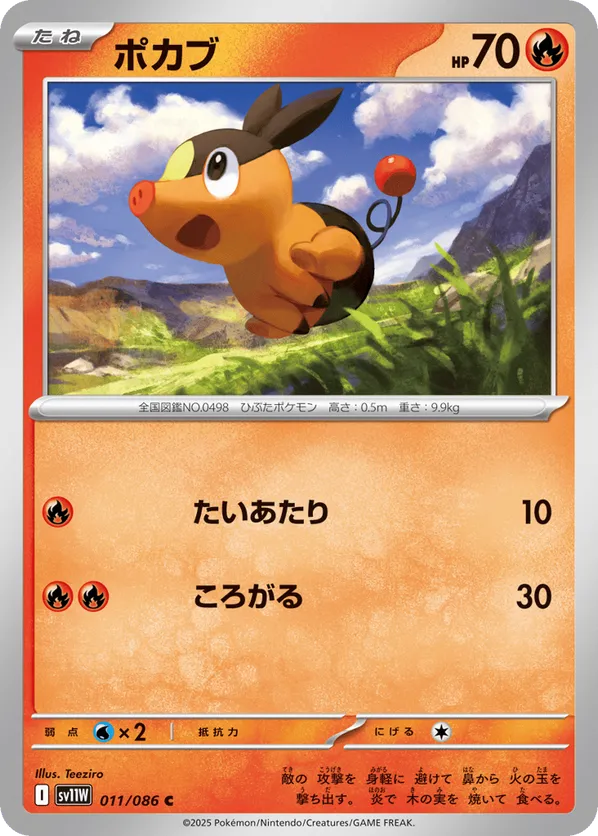 Tepig - 011/086 (Master Ball Pattern)