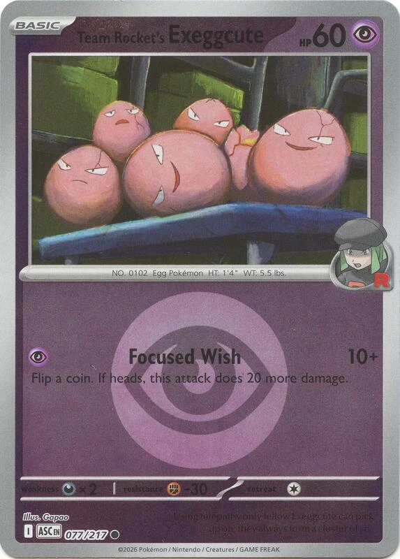 Team Rocket's Exeggcute (Energy Symbol Pattern)