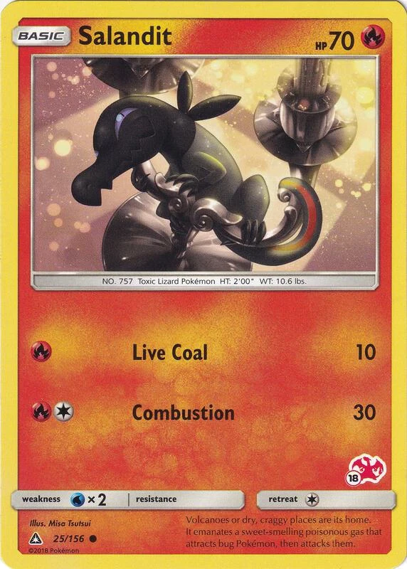 Salandit - 25/156 (#18 Charizard Stamped)
