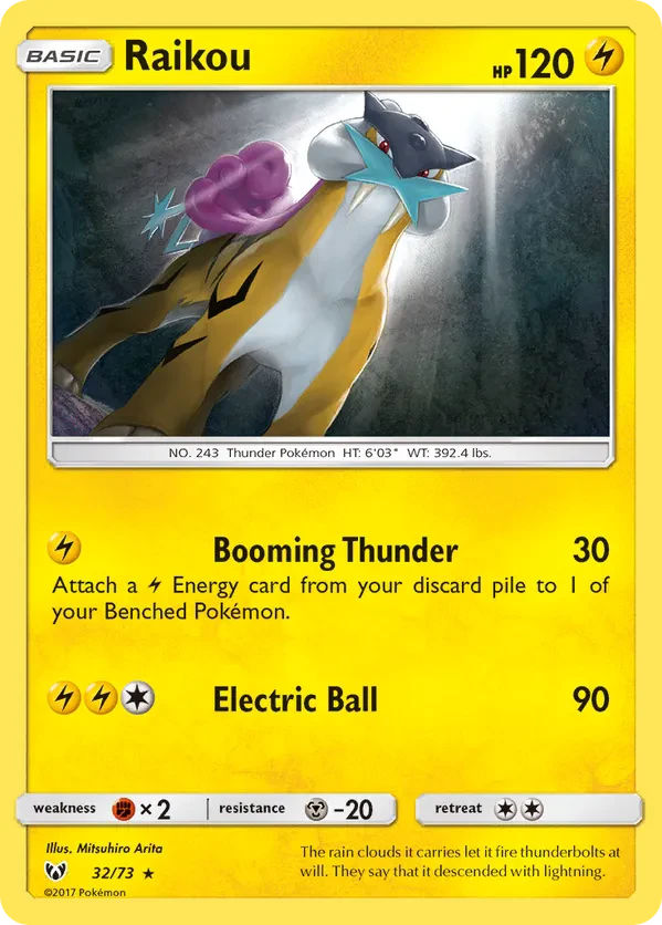 Raikou - 32/73 (Let's Play, Pikachu!) (Cracked Ice Holo)