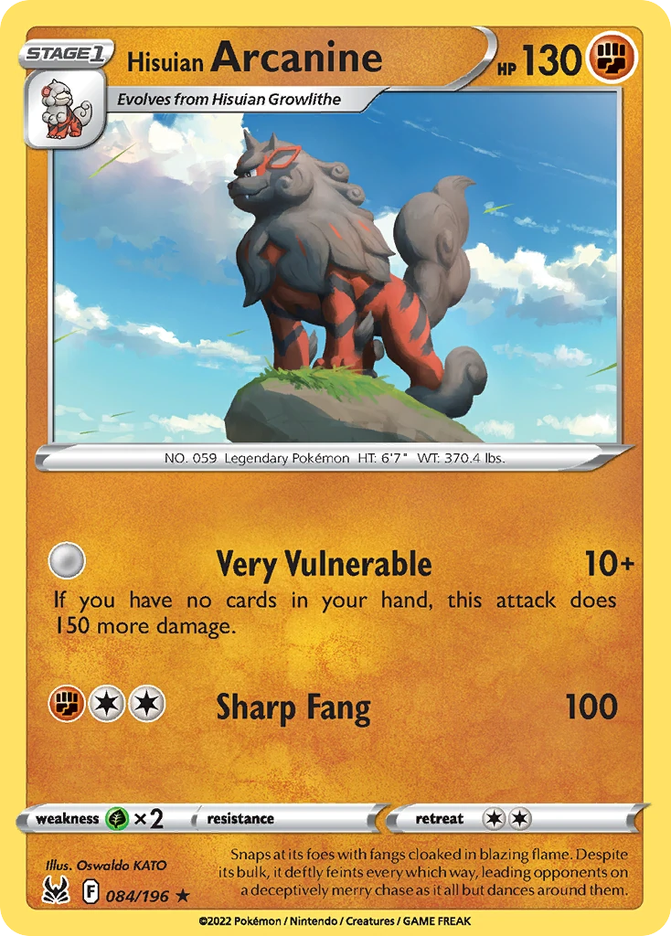 Hisuian Arcanine - 084/196 (Non-Holo)