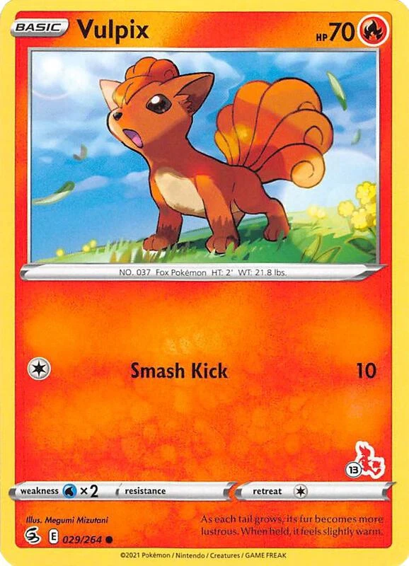 Vulpix - 029/264 (#13 Cinderace Stamped)