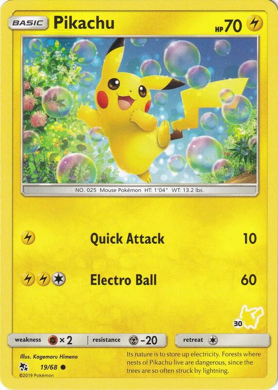 Pikachu - 19/68 (#30 Pikachu Stamped)