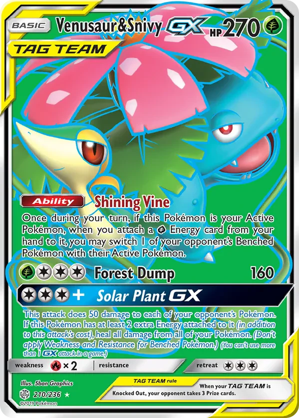 Venusaur & Snivy GX (Full Art)