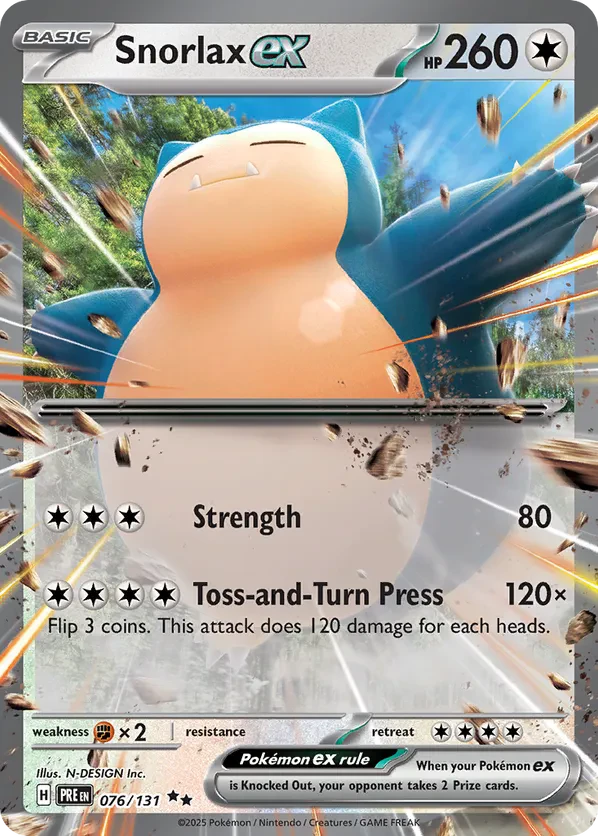 Snorlax ex (Prismatic Evolution Stamped)