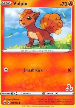Vulpix (#18 Cinderace Stamped)