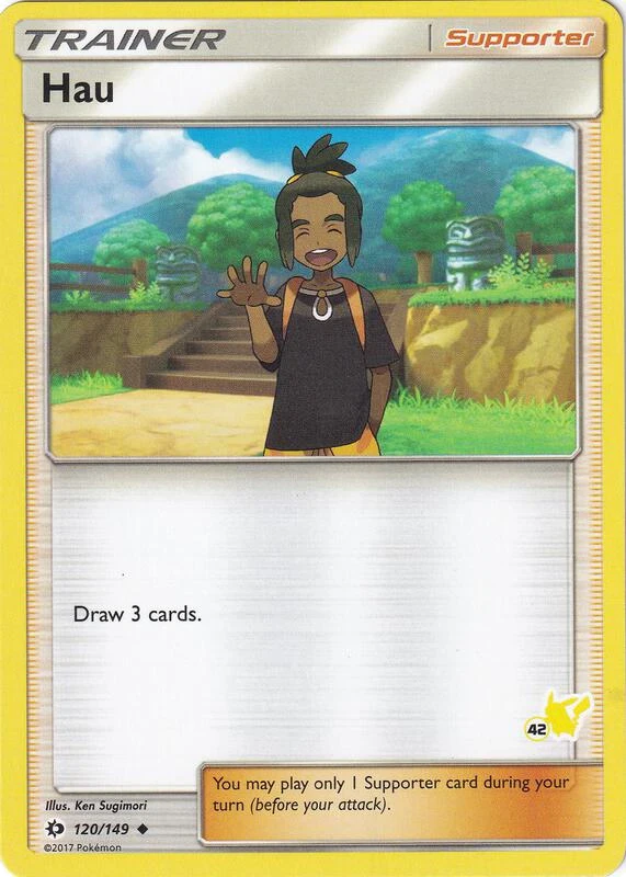 Hau - 120/149 (#42 Pikachu Stamped)