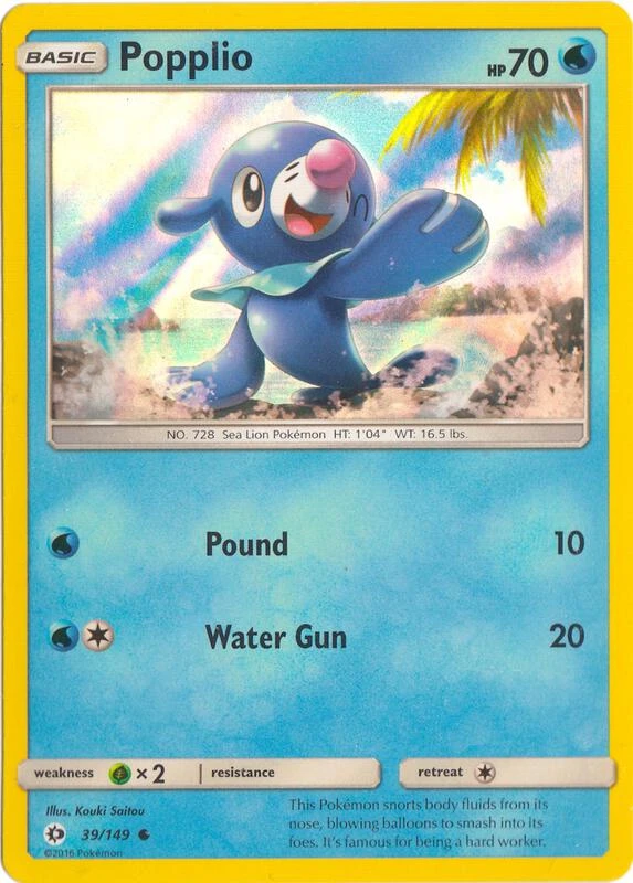 Popplio - 39/149 (Water Web Holo)
