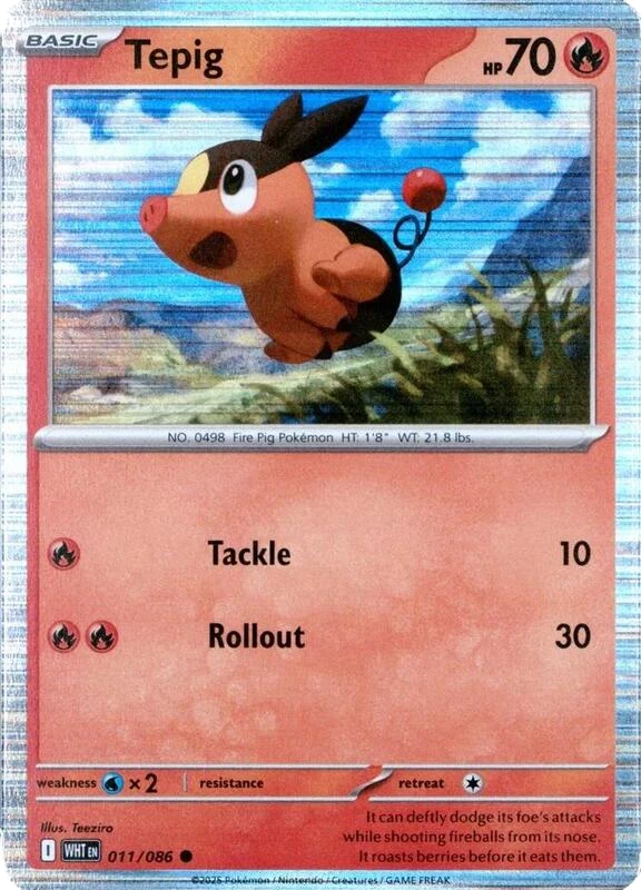 Tepig - 011/086 (Unova Poster Collection)