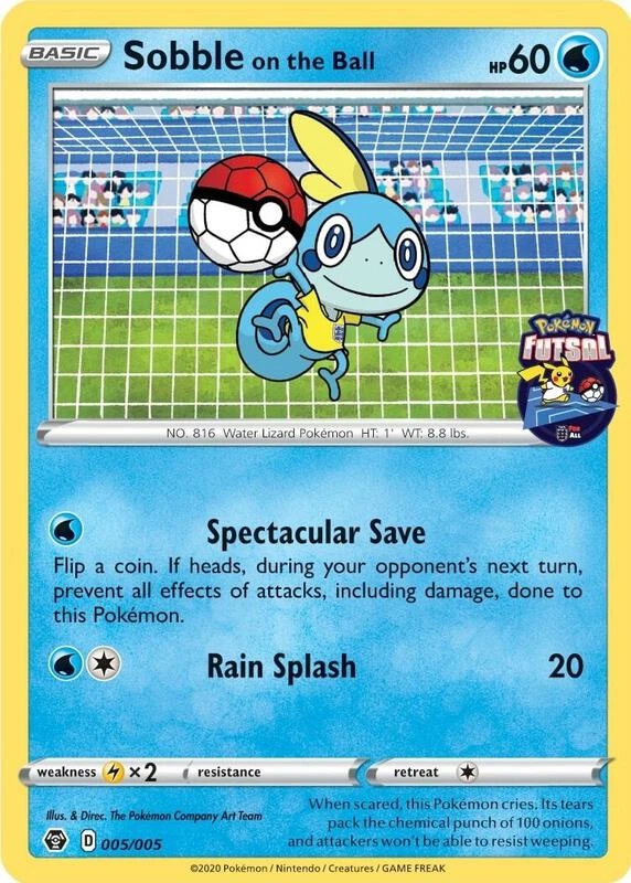 Sobble on the Ball - 005/005 (Pokemon Futsal)