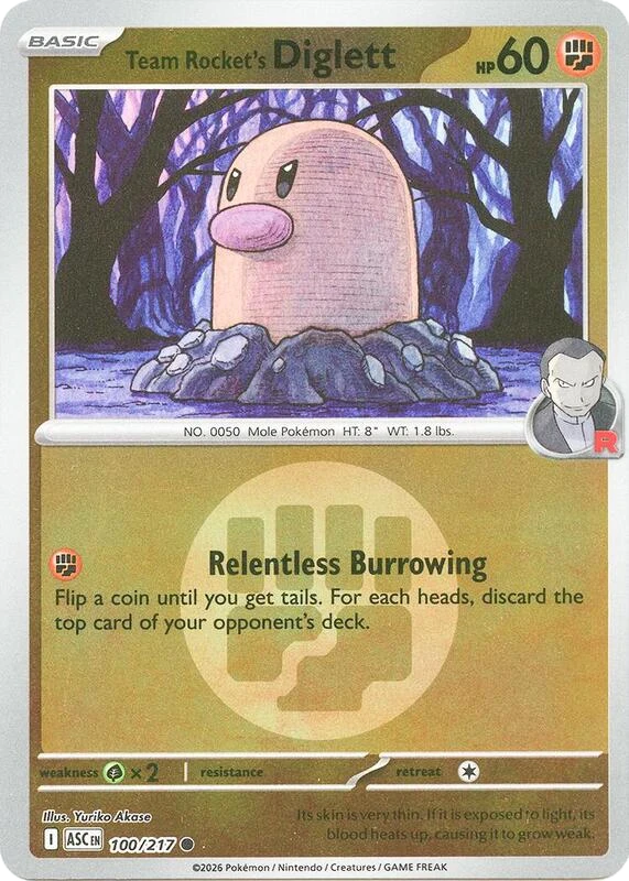 Team Rocket's Diglett (Energy Symbol Pattern)